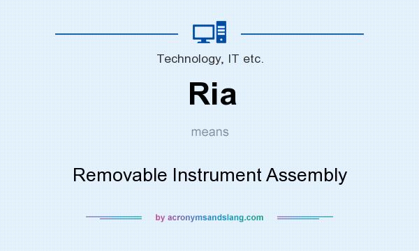 What does Ria mean? It stands for Removable Instrument Assembly
