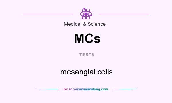 What does MCs mean? It stands for mesangial cells
