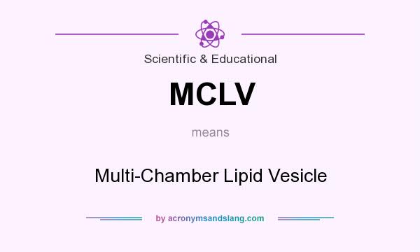 What does MCLV mean? It stands for Multi-Chamber Lipid Vesicle
