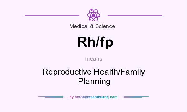 What does Rh/fp mean? It stands for Reproductive Health/Family Planning
