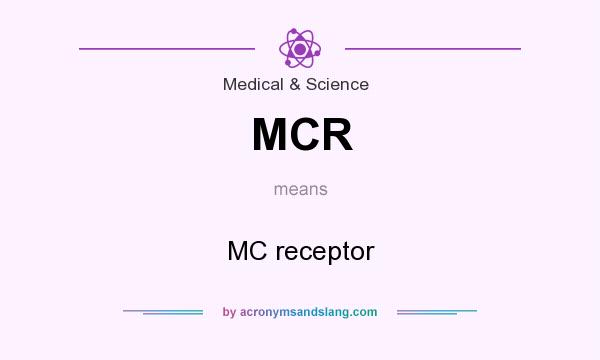 What does MCR mean? It stands for MC receptor