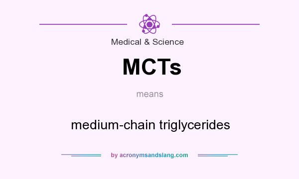 What does MCTs mean? It stands for medium-chain triglycerides