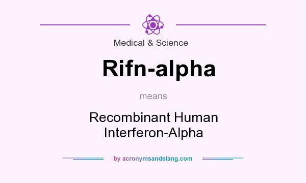What does Rifn-alpha mean? It stands for Recombinant Human Interferon-Alpha