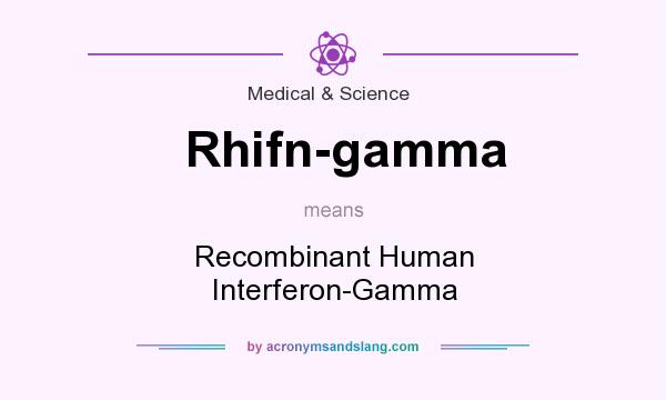 What does Rhifn-gamma mean? It stands for Recombinant Human Interferon-Gamma