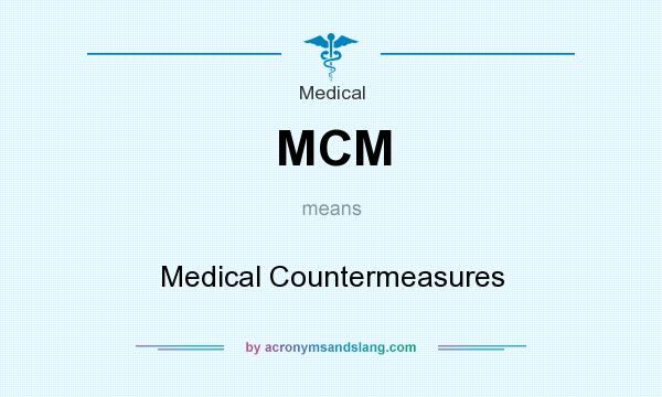 What does MCM mean? It stands for Medical Countermeasures