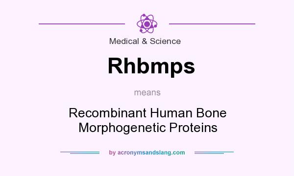 What does Rhbmps mean? It stands for Recombinant Human Bone Morphogenetic Proteins