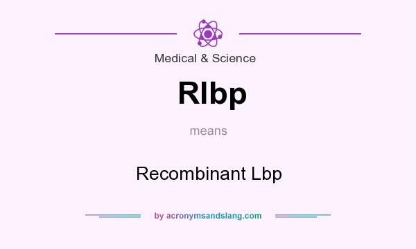 What does Rlbp mean? It stands for Recombinant Lbp