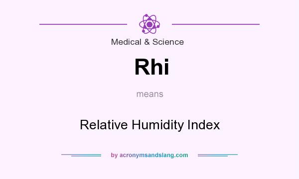 What does Rhi mean? It stands for Relative Humidity Index