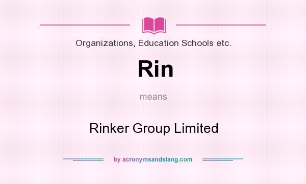 What does Rin mean? It stands for Rinker Group Limited