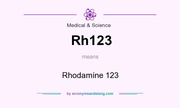What does Rh123 mean? It stands for Rhodamine 123