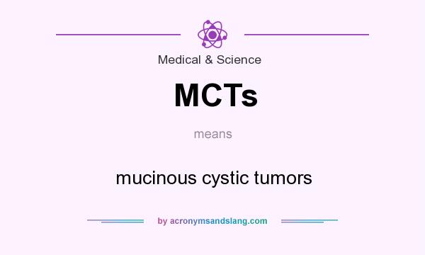 What does MCTs mean? It stands for mucinous cystic tumors