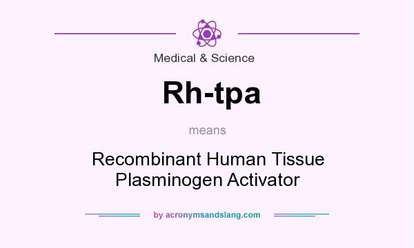 What does Rh-tpa mean? It stands for Recombinant Human Tissue Plasminogen Activator
