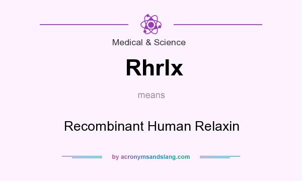 What does Rhrlx mean? It stands for Recombinant Human Relaxin