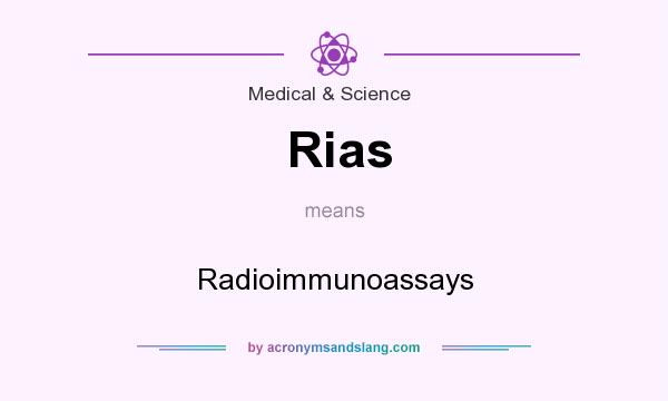 What does Rias mean? It stands for Radioimmunoassays