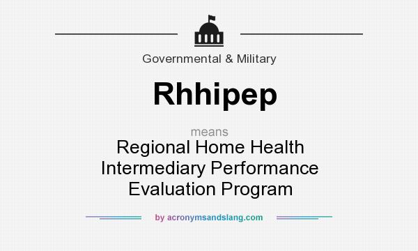 What does Rhhipep mean? It stands for Regional Home Health Intermediary Performance Evaluation Program