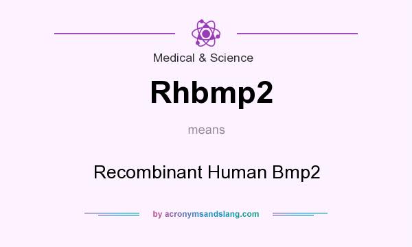 What does Rhbmp2 mean? It stands for Recombinant Human Bmp2