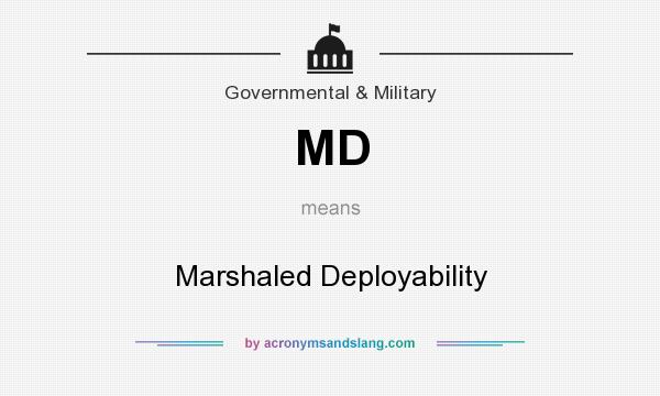 What does MD mean? It stands for Marshaled Deployability