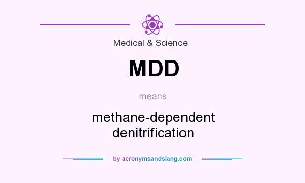 What does MDD mean? It stands for methane-dependent denitrification