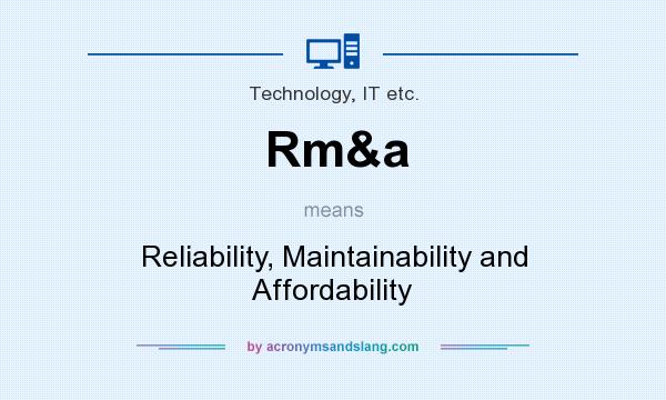 What does Rm&a mean? It stands for Reliability, Maintainability and Affordability