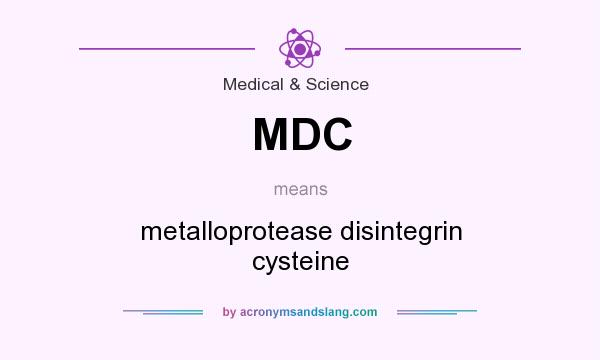 What does MDC mean? It stands for metalloprotease disintegrin cysteine