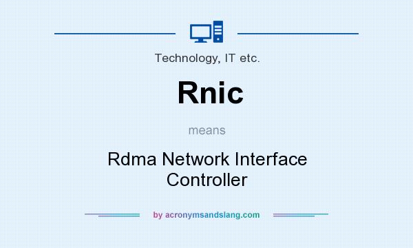 What does Rnic mean? It stands for Rdma Network Interface Controller