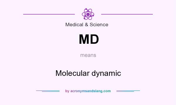 What does MD mean? It stands for Molecular dynamic