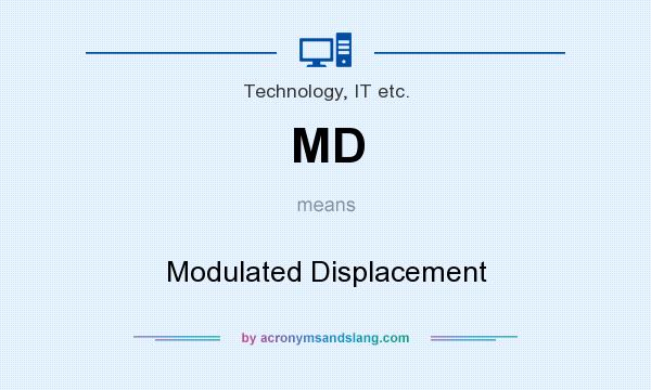 What does MD mean? It stands for Modulated Displacement