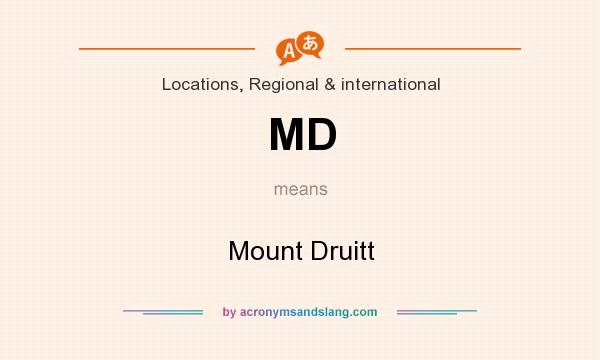 What does MD mean? It stands for Mount Druitt