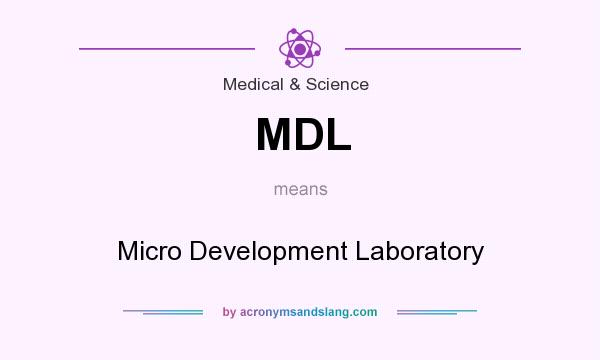 What does MDL mean? It stands for Micro Development Laboratory