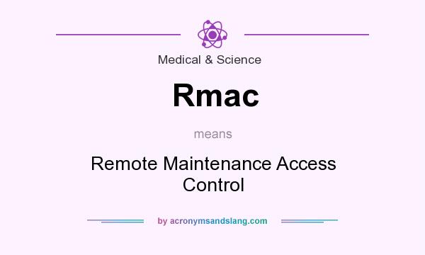 What does Rmac mean? It stands for Remote Maintenance Access Control