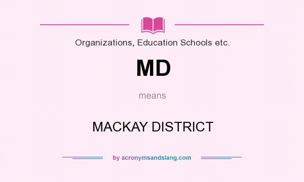 What does MD mean? It stands for MACKAY DISTRICT