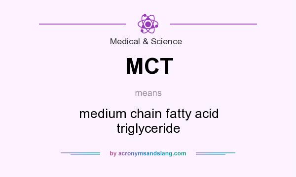 What does MCT mean? It stands for medium chain fatty acid triglyceride