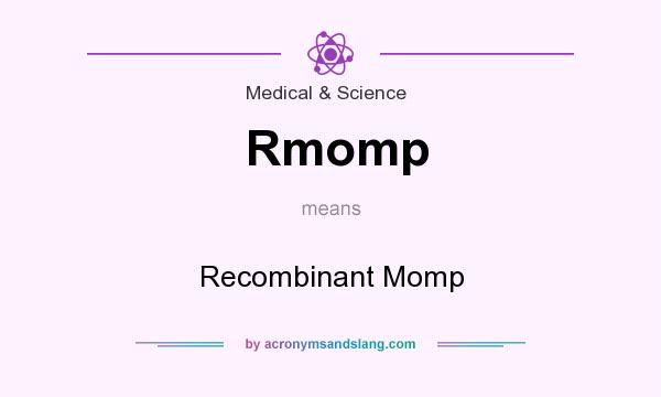 What does Rmomp mean? It stands for Recombinant Momp