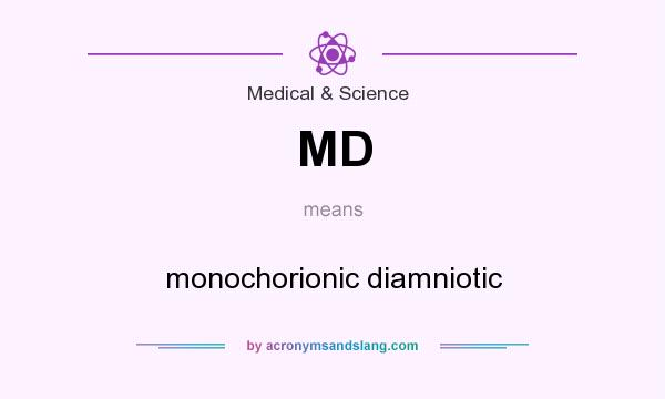 What does MD mean? It stands for monochorionic diamniotic
