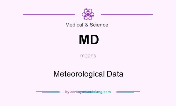 What does MD mean? It stands for Meteorological Data