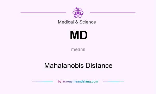 What does MD mean? It stands for Mahalanobis Distance