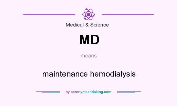 What does MD mean? It stands for maintenance hemodialysis