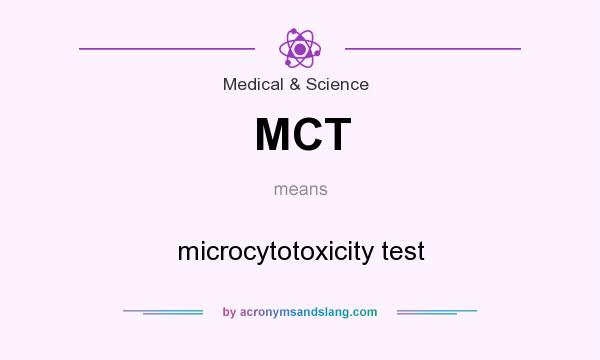 What does MCT mean? It stands for microcytotoxicity test