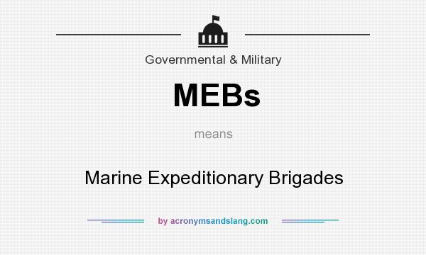What does MEBs mean? It stands for Marine Expeditionary Brigades