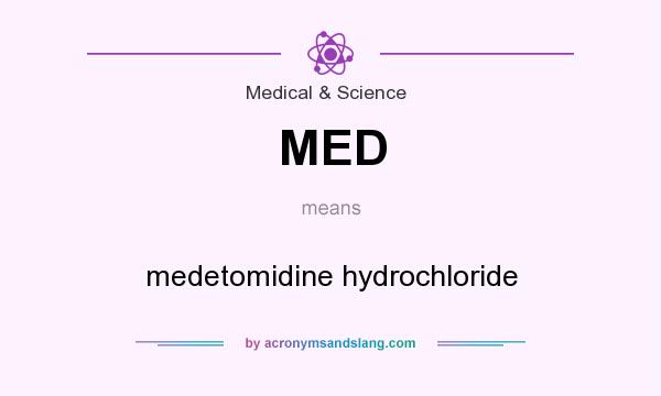 What does MED mean? It stands for medetomidine hydrochloride
