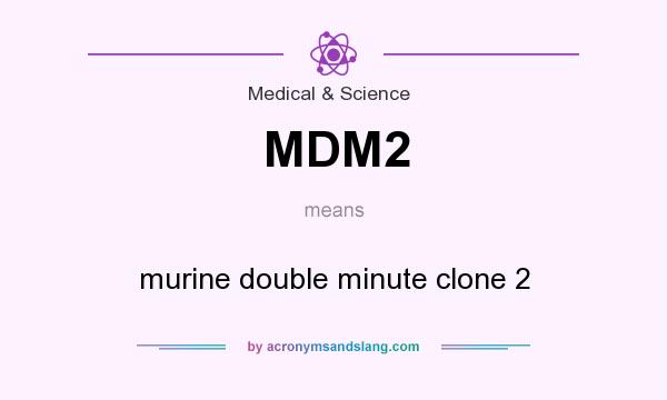 What does MDM2 mean? It stands for murine double minute clone 2