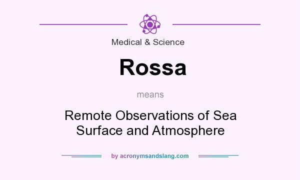 What does Rossa mean? It stands for Remote Observations of Sea Surface and Atmosphere