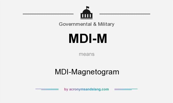 What does MDI-M mean? It stands for MDI-Magnetogram