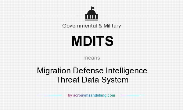 What does MDITS mean? It stands for Migration Defense Intelligence Threat Data System