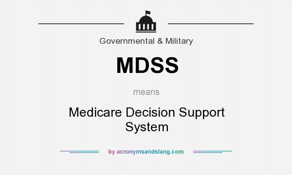 What does MDSS mean? It stands for Medicare Decision Support System