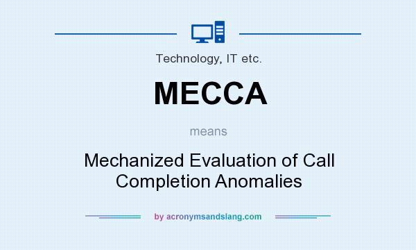 What does MECCA mean? It stands for Mechanized Evaluation of Call Completion Anomalies