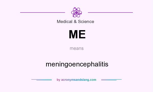 What does ME mean? It stands for meningoencephalitis