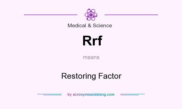 What does Rrf mean? It stands for Restoring Factor