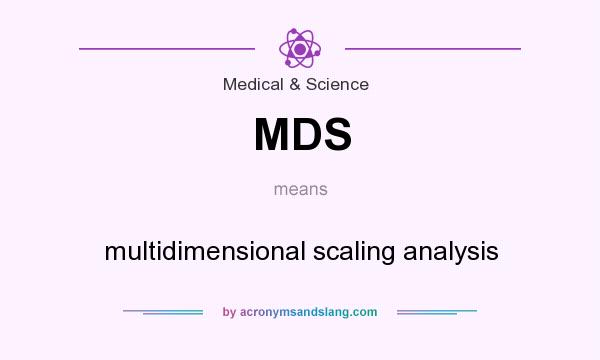What does MDS mean? It stands for multidimensional scaling analysis