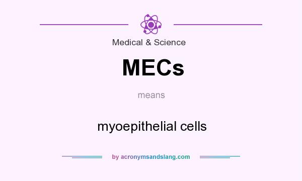 What does MECs mean? It stands for myoepithelial cells